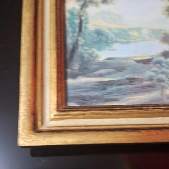 Vintage G.B. Florence Miniature Framed Landscape Prints - Pair - Made in Italy - Picture 5 of 16